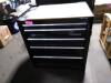 DESCRIPTION: (1) PROJECT CENTER TOOLBOX BRAND/MODEL: WORKSMART CRAFTSMAN INFORMATION: BLACK SIZE: 5 DRAWER, 34.3" X 19.2" X 32.3 RETAIL$: $516.10 EA Q - 3