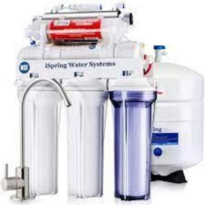 DESCRIPTION: (1) UNDER SINK REVERSE OSMOSIS DRINK WATER FILTRATION SYSTEM BRAND/MODEL: ISPRING #RCC7AK-UV SIZE: 7 STAGE RETAIL$: $313.59 EA QTY: 1