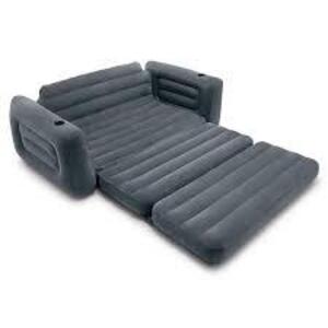 DESCRIPTION: (1) BLOW UP PULL OUT SOFA BRAND/MODEL: INTEX INFORMATION: GRAY SIZE: 80" X 91" X 26" RETAIL$: $99.99 EA QTY: 1