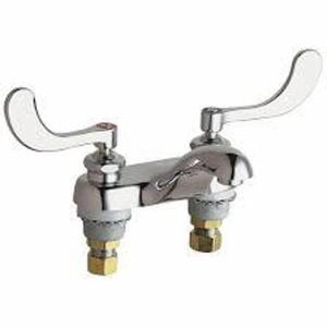 DESCRIPTION: (1) LAVATORY FAUCET BRAND/MODEL: CHICAGO FAUCETS #802-317XKABCP INFORMATION: CHROME PLATE SIZE: 2.2 GPM RETAIL$: $248.99 EA QTY: 1