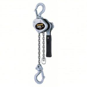 DESCRIPTION: (1) LEVER CHAIN HOIST BRAND/MODEL: HARRINGTON #49CY83 INFORMATION: NICKEL PLATED SIZE: 1,000 LB LOAD CAPACITY, 62 LB PULL TO LIFT RATED L