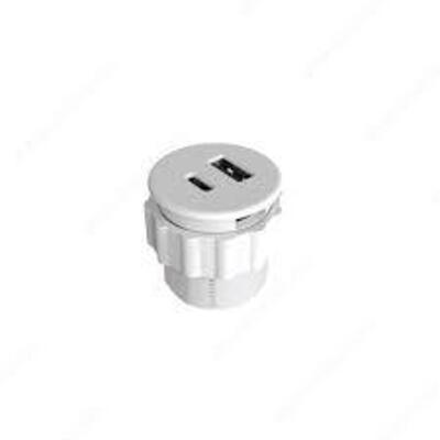 DESCRIPTION: (3) RECESSED USB CHARGER BRAND/MODEL: RICHELIEU #OEXH716B030 INFORMATION: WHITE RETAIL$: $39.69 EA QTY: 3