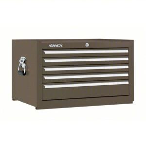 DESCRIPTION: (1) TOP CHEST, TOOL STORAGE CABINET BRAND/MODEL: KENNEDY #2805XB INFORMATION: BROWN SIZE: 5 DRAWER, 29 IN W X 20 IN D X 16 1/2 IN H, FULL