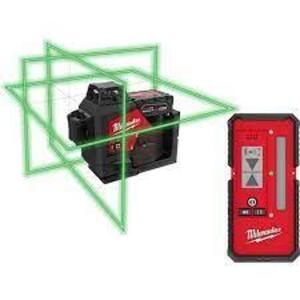 DESCRIPTION: (1) GREEN LASER KIT BRAND/MODEL: MILWAUKEE #3632-21 INFORMATION: M12 SIZE: 360 DEGREES, 3 PLANE RETAIL$: $771.19 EA QTY: 1