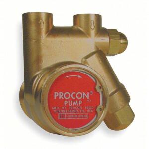 DESCRIPTION: (1) ROTARY VANE PUMP BRAND/MODEL: PROCON #6XE81 INFORMATION: BRASS SIZE: 3/8 IN INLET/OUTLET NPTF (IN.), 73 GPH MAX. FLOW (GPH), 60 GPH G