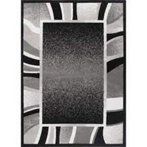 DESCRIPTION: (1) AREA RUG BRAND/MODEL: DYNAMIX INFORMATION: BLACK GRAY SIZE: 4X10 RETAIL$: $100.00 EA QTY: 1