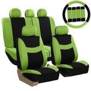 DESCRIPTION: (1) SET OF (4) SEAT COVERS BRAND/MODEL: FH GROUP INFORMATION: GREEN RETAIL$: $40.00 EA QTY: 1