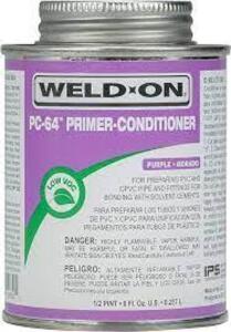 DESCRIPTION: (4) PRIMER CONDITIONER BRAND/MODEL: WELD-ON PC-64 SIZE: 1 QT RETAIL$: $8.45 EA QTY: 4