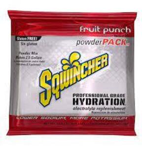 DESCRIPTION: (3) BANGS OF (8) QWIK SERV SPORTS DRINK CONCENTRATE POWDER BRAND/MODEL: SQWINCHER INFORMATION: FRUIT PUNCH AND GRAPE SIZE: 1.25 OZ STICKS