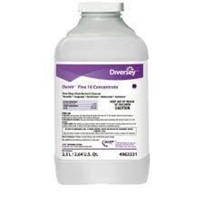 DESCRIPTION: (2) ONE STEP DISINFECTANT CLEANER BRAND/MODEL: DIVERSEY OXIVIR FIVE 16 CONCENTRATE SIZE: 2.5 L RETAIL$: $224.54 TOTAL QTY: 2