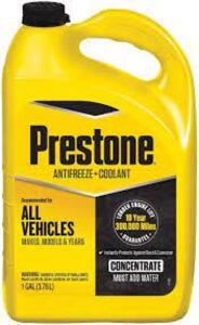 DESCRIPTION: (1) ANTIFREEZE COOLANT BRAND/MODEL: PRESTONE INFORMATION: ALL VEHICLES SIZE: 1 GALLON RETAIL$: $10.38 EA QTY: 1