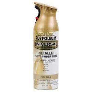 DESCRIPTION: (2) PAINT AND PRIMER ALL IN ONE BRAND/MODEL: RUST-OLEUM #249130 INFORMATION: PURE GOLD SIZE: 11 OZ RETAIL$: $11.48 EA QTY: 2