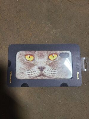 DESCRIPTION: (1) CASE OF APPROX (250) CAT FACE PHONE CASESQTY: 1