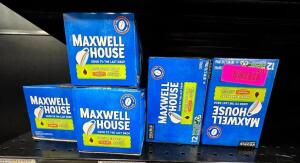 (9)- BOXES OF MAXWELL HOUSE K-CUP PODS