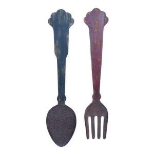 2 Piece Kitchen Cutlery Wall Décor Set