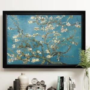 Almond Blossom' by Van Gogh Rectangle Framed Oil Painting Print on Wrapped Canvas