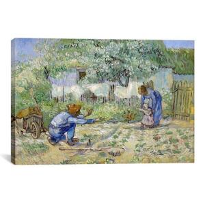 'First Steps (after Millet)' by Vincent van Gogh Painting Print on Canvas