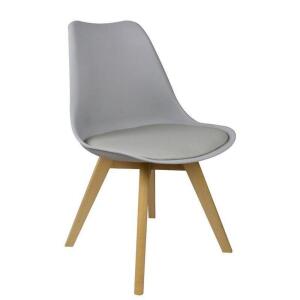 Hermina Polyurethane Side Chair in Gray