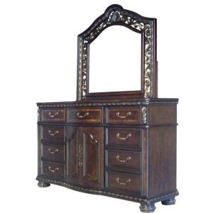 Henegar 9 Drawer Combo Dresser with Mirror