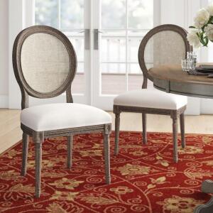 (2)- DUFFIELD SIDE CHAIRS IN SAND GRAY