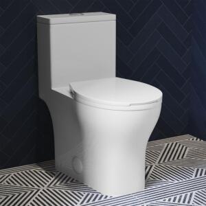 ONE PIECE DUAL FLUSH ROUND COMPACT TOILET