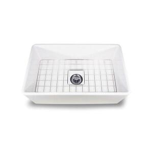 30.25" x 18" Fireclay Farmhouse Kitchen Sink with Grid and Drain by Nantucket Sinks