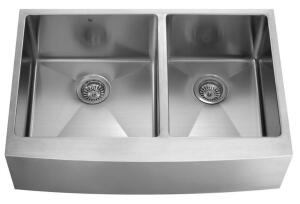 Bingham 36" x 22" Double Basin Farmhouse Apron Kitchen Sink