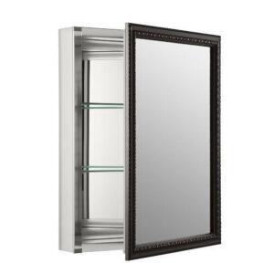 K-2967-BR1 20" x 26" Wall Mount Mirrored Medicine Cabinet with Mirrored Door