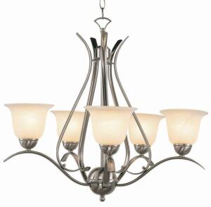 Contemporary 5-Light Shaded Chandelier