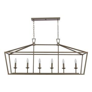 Carmen 6 - Light Kitchen Island Linear Pendant