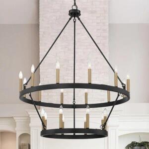 Finchley 20 - Light Dimmable Wagon Wheel Chandelier