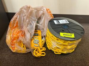 YELLOW PLASTIC SAFETY CHAIN