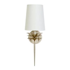 DESCRIPTION: DELILAH SILVER LEAF ONE ARM SCONCE WITH 3-LAYER MOTIF RETAIL$: $347.50 QTY: 1