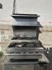 DESCRIPTION: SIX BURNER COUNTER TOP RANGE W/ BACK SPLASH AND OVER SHELF ADDITIONAL INFORMATION NATURAL GAS CONTACT For more details, simply email Bren - 2