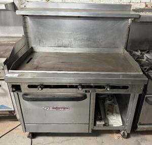 DESCRIPTION: SOUTHBEND 48" FLAT GRILL W/ SINGLE CONVECTION OVEN BRAND / MODEL: SOUTHBEND ADDITIONAL INFORMATION NATURAL GAS. CONTACT For more details,