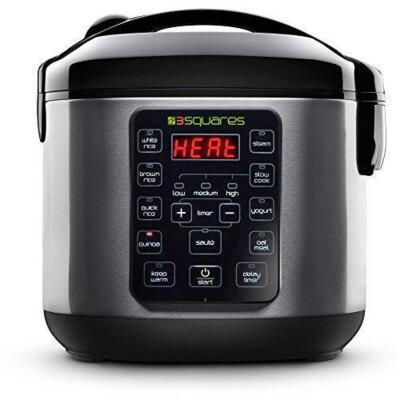 3 SQUARES 4 QT. STAINLESS STEEL RICE COOKER RETAILS FOR $78.27