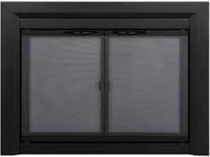 DESCRIPTION: (1) GLASS FIRESCREEN DOORS BRAND/MODEL: CARLISLE #CL-3000 INFORMATION: BLACK SIZE: SMALL RETAIL$: $319.99 EA QTY: 1