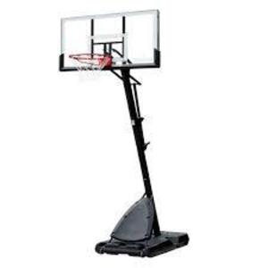 DESCRIPTION: (1) POLYCARBONATE ADJUSTABLE BASKETBALL RIM BRAND/MODEL: SPALDING # 6A088T SIZE: 54" RETAIL$: $300.00 EA QTY: 1