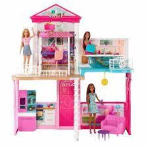 DESCRIPTION: (1) DREAMHOUSE DOLLHOUSE BRAND/MODEL: BARBIE/GLH56 INFORMATION: WITH POOL, SLIDE, ELEVATOR, SOUNDS & LIGHTS SIZE: 27.17" X 68.9" X 42.91"