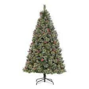 DESCRIPTION: (1) PRE LIT GLITTERING FROST PINE TREE BRAND/MODEL: HOLIDAY TIME #T-58 SIZE: 7.5' RETAIL$: $288.39 EA QTY: 1