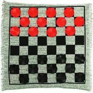 DESCRIPTION: (2) JUMBO CHECKERS RUG GAME BRAND/MODEL: LULU HOME RETAIL$: $16.24 EA QTY: 2