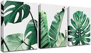 DESCRIPTION: (3) BOXES OF (4) HANGING WALL ART OF LEAVES INFORMATION: PLANT ART SIZE: 12 X 12 RETAIL$: $32.99 EA QTY: 3