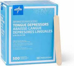 DESCRIPTION: (3) CASES OF (500) TONGUE DEPRESSORS BRAND/MODEL: MEDLINE #MDS202065 INFORMATION: WOOD SIZE: 6" RETAIL$: $96.16 EA QTY: 3