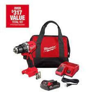 DESCRIPTION: (1) DRILL AND BATTERY WITH CHARGERBRAND/MODEL: MILWAUKEEINFORMATION: RED CARRY CASE, USED BUT WORKINGRETAIL$: $169.00 EAQTY: 1