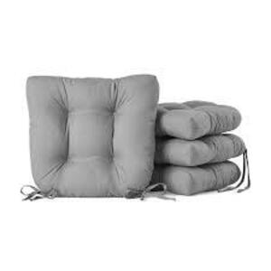 DESCRIPTION: (1) SET OF (4) CHAIR PAD BRAND/MODEL: MAINSTAYS INFORMATION: SILVER SIZE: 16X15.5 RETAIL$: $25.00 EA QTY: 1