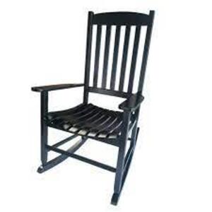 DESCRIPTION: (1) WOODEN PORCH ROCKER BRAND/MODEL: MAINSTAYS INFORMATION: BLACK RETAIL$: $100.00 TOTAL QTY: 1