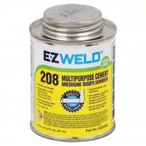 DESCRIPTION: (6) SOLVENT CEMENT BRAND/MODEL: EZ WELD 208 #5E532 SIZE: 8 OZ RETAIL$: $4.74 EA QTY: 6