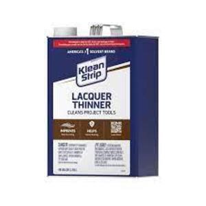 DESCRIPTION: (1) LACQUER THINNER BRAND/MODEL: KLEAN STRIP SIZE: 1 GALLON RETAIL$: $111.05 QTY: 1