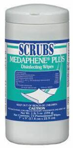 DESCRIPTION: (3) DISINFECTANT WIPES BRAND/MODEL: SCRUBS #54VH90 SIZE: 9X7 RETAIL$: $13.00 EA QTY: 3