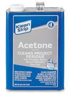 DESCRIPTION: (1) ACETONE BRAND/MODEL: KLEAN STRIP SIZE: 1 GALLON RETAIL$: $27.75 EA QTY: 1